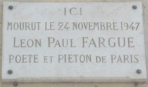 1, place Léon-Paul Fargue à Paris - plaque -