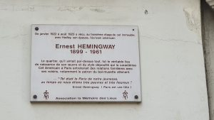 74, rue du Cardinal Lemoine à Paris - plaque -