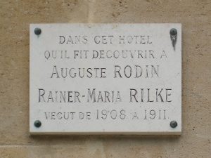 Hôtel Biron, rue de Varenne à Paris - plaque -