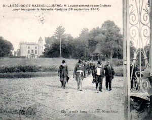 Château à la Bégude-de-Mazenc - Emile Loubet sortant -