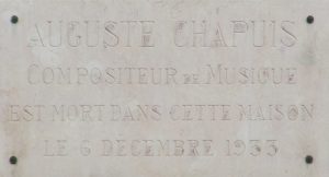 38, rue Fortuny à Paris - plaque -