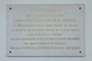 Sa maison natale à Boussy-Saint-Antoine - plaque -