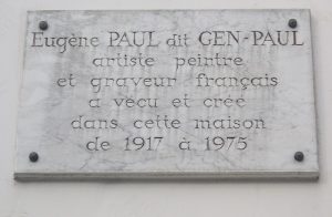 2, impasse Girardon à Paris - plaque -