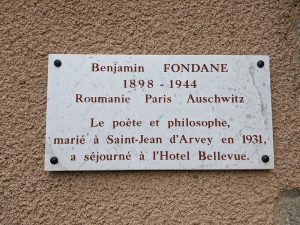 Hôtel Bellevue à Saint-Jean d'Arvey - plaque -
