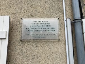 Plaque sur sa maison à Solesnes - Pierre Reverdy