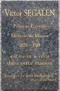 Sa maison natale à Breset - plaque -