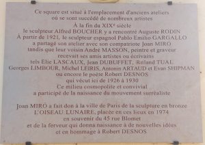 45 rue Blomet à Paris - plaque -